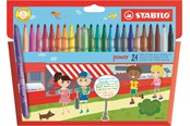 Hobby Tillbehör - STABILO Power fibre tip pen cardboard wallet of 24 pens - 280/24-01