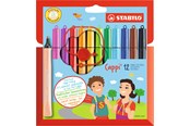 Skriv- och ritverktyg - STABILO Fibre-tip pen with cap-ring - never loose the cap again - 168/12-4
