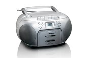 DAB, Nätverk & Klockradio - Lenco SCD-420SI - Portable FM Radio CD- Cassette player - FM - Stereo - Silver - SCD-420SI