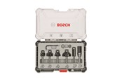 Verktyg - Bosch Frässtålsats, 6 delar, putsning och kantprofilering, 8 mm skaft 6-piece Trim and Edging Router Bit Set. - 2607017469