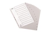 Fickor, Omslag & Register - Bantex Strong-Line® Registerset 1-12, Grå - 100204774