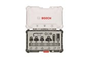 Borr & Bits - Bosch Frässtålsats, 6 delar, putsning och kantprofilering, 6 mm skaft 6-piece Trim and Edging Router Bit Set. - 2607017468