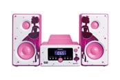 Mikro- & minisystem - Lenco MC-020 Princess - Micro set with FM Radio Bluetooth® USB and AUX ingang - Princess - MC-020P