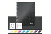 Block och Anteckningsböcker - Leitz Anteckningsblock WOW A5 linjerat, spiralbundet med PP omslag Svart - 46390095
