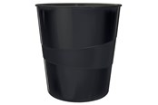 Skrivbordstillbehör - Leitz Papperskorg  WOW 15L Svart - 52781095