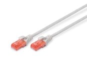 Nätverkskabel - DIGITUS CAT 6 U-UTP Patch Cord - 20m - Grå - 20m - DK-1617-200
