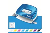 Hålslag- & Häftmaskiner - Leitz Hålslag  WOW Mini 2-hål (EU) / 10 ark Blå - 50601036