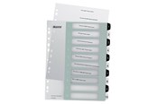 Fickor, Omslag & Register - Leitz Register Print PP A4+ 1-10  WOW Vit/Svart - 12150000