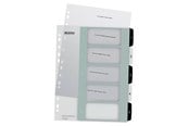 Fickor, Omslag & Register - Leitz Register Print PP A4+ 1-5  WOW Vit/Svart - 12130000