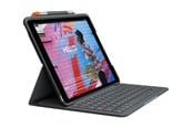 Tangentbord - Logitech Slim Folio iPad 10.2" (7th gen) - UK - Tastatur & Folio set - Engelska (UK) - Grå - 920-009480
