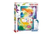 Pusselspel - Clementoni Puzzle Funny dinosaurs 2x20st. - 24755