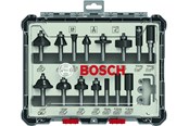 Fräs - Bosch Frässtålsats, 15 delar, blandad, 1/4-tums skaft 15-piece Mixed Application Router Bit Set. - 2607017473
