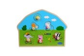 Babyleksaker - Barbo Toys Peppa Pig Wooden Peg Puzzle - Play - 8980