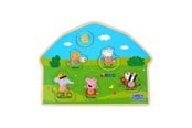 Babyleksaker - Barbo Toys Peppa Pig - Wooden Peg Puzzle - Playground - 8980