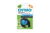 Papper, Fotopapper & Etiketter - DYMO LetraTag-plastetiketter | Rulle på 12 mm × 4 m | Svart text på blå etiketter - S0721650