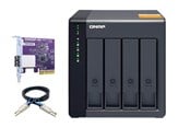 Datalagring - QNAP TL-D400S 4-Bay High-performance desktop SATA 6Gbps JBOD storage enclosure + QXP PCIe card - TL-D400S