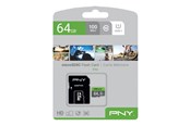 Flashram & USB Flash Drives - PNY Elite MicroSD/SD - 100MB/s - 64GB - P-SDUX64U185GW-GE