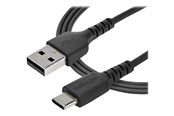 USB-kabel - StarTech.com 1 m / 3.3ft. USB 2.0 to USB C Cable - Black - Aramid Fiber - USB-C cable - 1 m - RUSB2AC1MB
