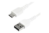 USB-kabel - StarTech.com 2 m / 6.6ft. USB 2.0 to USB C Cable - White - Aramid Fiber - USB-C cable - 2 m - RUSB2AC2MW