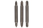Borr & Bits - Bosch 3-delars vändbitssats (PH, PH) PH1-PH1; PH2-PH2; PH3-PH3; 60 mm - 2609255961