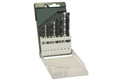 Borr & Bits - Bosch 9-delars borrsats: metall HSS-R/sten/trä 4,0 mm x 75 mm; 6,0 mm x 93 mm; 8,0 mm x 117 mm; 4,0 mm x 75 mm; 6,0 mm x 100 mm; 8,0 mm x 120 mm; 4,0 mm x 75 mm; 6,0 mm x 92 mm; 8,0 mm x 115 mm - 2609255483