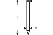 Verktyg - Bosch Bandspik, D-skalle SN34DK 50 2,8 mm, 50 mm, blank, slät - 2608200000