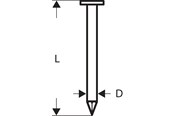 Verktyg - Bosch Bandspik, rundskallad SN21RK 90 3,1 mm, 90 mm, blank, slät - 2608200031