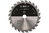 Cirkelsågar - Bosch Standard for Wood cirkelsågklinga för sladdlösa sågar 136×1,5/1×15,875 T24 - 2608837667