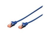 Nätverkskabel - DIGITUS patch cable - 25 cm - blue RAL 5017 - 0.25m - DK-1644-0025/B