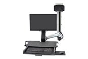 Monitorfäste - Ergotron SV Combo System with Worksurface & Pan Small CPU Holder - mounting kit (Lift and Pivot) - 45-594-026