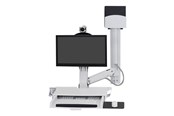 Monitorfäste - Ergotron SV Combo System with Worksurface & Pan Small CPU Holder - mounting kit (Lift and Pivot) - 45-594-216