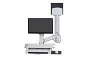 Monitorfäste - Ergotron SV Combo System with Worksurface & Pan Medium CPU Holder - mounting kit (Lift and Pivot) - 45-595-216
