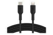 Displaykabel - Belkin BoostCharge USB-C to Lightning Cable - Braided - 2m - Black - CAA004BT2MBK