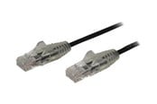 Nätverkskabel - StarTech.com 1m CAT6 Cable - Black Slim CAT6 Patch Cord - Snagless - LSZH - patch cable - 1 m - black - Svart - 1m - N6PAT100CMBKS