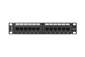 Nätverks tillbehör - Lanberg PPU6-9012-B 12-Port Patch Panel 1U 10" Cat.6 UTP Black - PPU6-9012-B