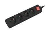 Strömkabel (extern) - Lanberg PS1-04E-0150-BK - power strip - 2500 Watt - PS1-04E-0150-BK