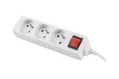 Strömkabel (extern) - Lanberg PS1-03E-0300-W - power strip - 2500 Watt - PS1-03E-0300-W