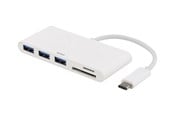 USB Hub - Deltaco USB 3.1 Gen 1 hub USB-C 3USB A SD/micro USB Hub - 3 porte - Vit - USBC-HUB