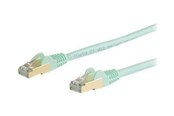 Nätverkskabel - StarTech.com 10m CAT6a Ethernet Cable - Aqua RJ45 Shielded Cable - Snagless - patch cable - 10 m - aqua - Grön - 10m - 6ASPAT10MAQ