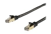 Nätverkskabel - StarTech.com 10m CAT6a Ethernet Cable - Black RJ45 Shielded Cable Snagless - patch cable - 10 m - black - Svart - 10m - 6ASPAT10MBK