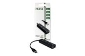 USB Hub - Inter-Tech Argus IT-310 USB Hub - 3 porte - Svart - 88885439