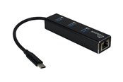 USB Hub - Inter-Tech Argus IT-410 USB Hub - 3 porte - Svart - 88885440
