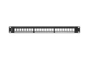 Nätverks tillbehör - Lanberg PPKS-1024-B Patch Panel Blank 24-Port 1U for Keystone Modules Black - PPKS-1024-B