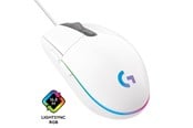 Mus - Logitech G203 LIGHTSYNC - White - Gamingmus - Optic - 6 knappar - Vit med RGB ljus - 910-005797