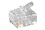 Nätverkskabel - Pro RJ12 Modular Plug for Flat Cables 6-Pin (10pcs) - Genomskinlig - 4040849502514