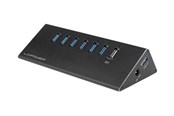 USB Hub - LC Power LC-HUB-ALU-2B-7 - hub - 7 ports USB Hub - 7 porte - Svart - LC-HUB-2B-7