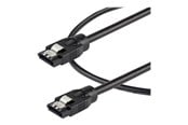 SATA kabel - StarTech.com 0.3 m Round SATA Cable - Latching Connectors - 6Gbs SATA Cable - SATA cable - 30 cm - SATRD30CM