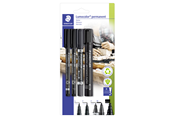 Skriv- och ritverktyg - Staedtler Marker Set Lumocolor 4pcs - 60 BK