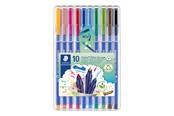 Skriv- och ritverktyg - Staedtler Fibre tip pen triplus col.10pcs.box - 323 SB10