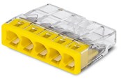 Anslutande utrustning - WAGO Verb.dosenkl 5x2.5 mm2 transp./gelb - 2273-205